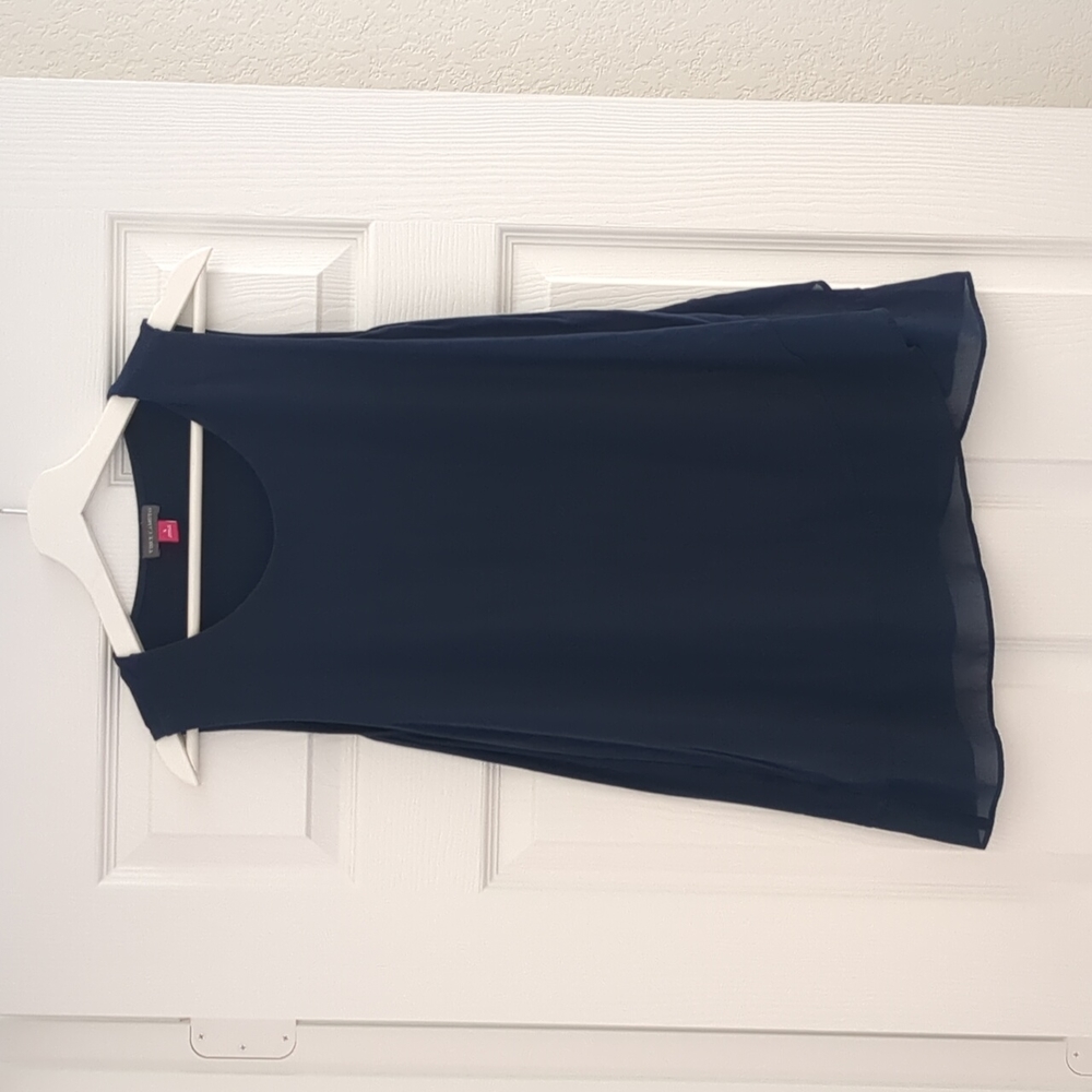 Navy blue sleeveless top